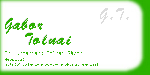 gabor tolnai business card