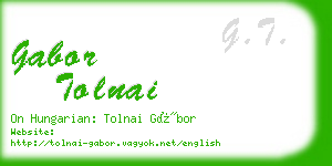gabor tolnai business card